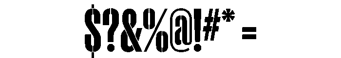 Plinc Swiss Interlock Plinc Swiss Interlock Stencil Font OTHER CHARS
