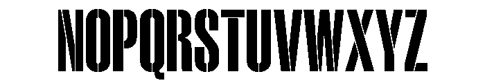 Plinc Swiss Interlock Plinc Swiss Interlock Stencil Font UPPERCASE