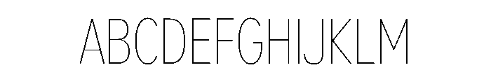 PloniTzarMLv2AAA Thin Font UPPERCASE