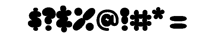 Pluff Sharp Font OTHER CHARS
