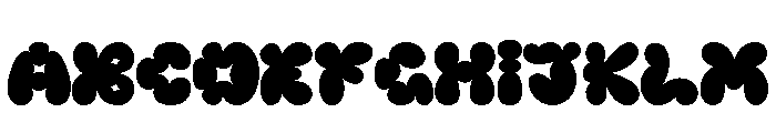 Pluff Sharp Font UPPERCASE
