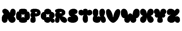 Pluff Sharp Font UPPERCASE