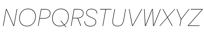 Plain Hairline Italic Font UPPERCASE