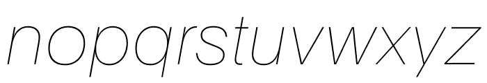 Plain Hairline Italic Font LOWERCASE