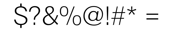 Plain Ultralight Font OTHER CHARS