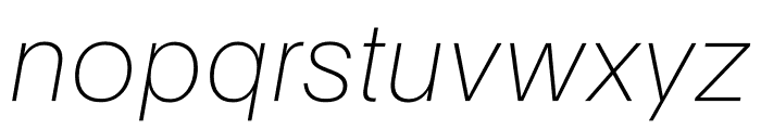 Plain Ultrathin Italic Font LOWERCASE