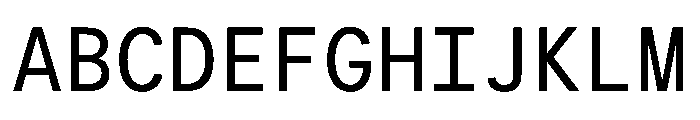 Plaid Mono S Font UPPERCASE