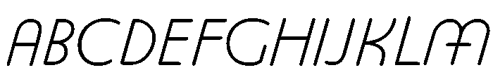 Platten Neu Light Italic Font UPPERCASE