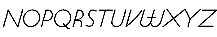 Platten Neu Light Italic Font UPPERCASE