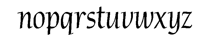 Plymouth Regular Font LOWERCASE
