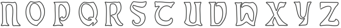 PM Eckmann Initials Letter Outline otf (400) Font UPPERCASE