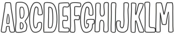 PM Midnight Show Outline otf (400) Font UPPERCASE