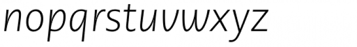 PMN Caecilia Sans Pro Text Light Italic Font LOWERCASE