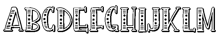 PN Americana Slab 3d Font UPPERCASE