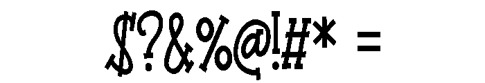 PN Bandit Condensed Font OTHER CHARS