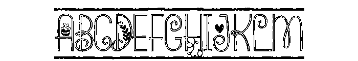 PN Beloved Border Inline Font UPPERCASE