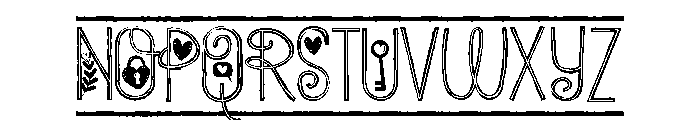 PN Beloved Border Inline Font UPPERCASE