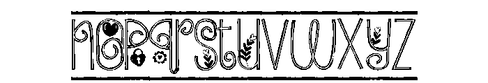 PN Beloved Border Inline Font LOWERCASE