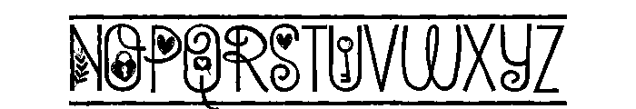 PN Beloved Border Font UPPERCASE