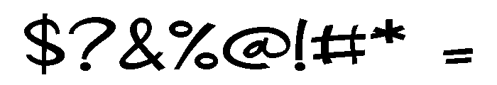 PN Blondasse Expanded Bold Font OTHER CHARS