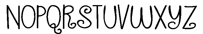 PN Breakfast Burrito Expanded Font UPPERCASE