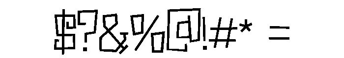 PN Bzonga Light Font OTHER CHARS