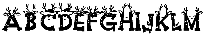 PN Christmas Deer Serif Font UPPERCASE
