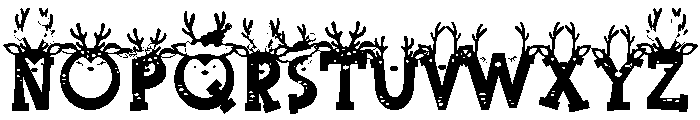 PN Christmas Deer Serif Font UPPERCASE
