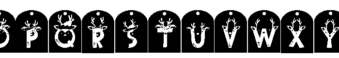 PN Christmas Deer Tags Font UPPERCASE