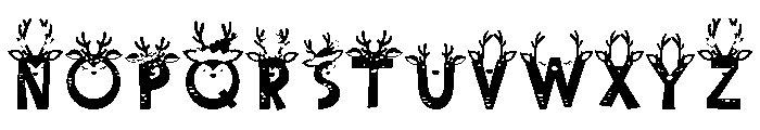 PN Christmas Deer Tags Font LOWERCASE