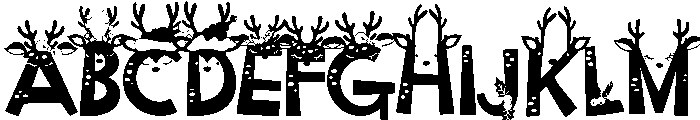 PN Christmas Deer Font UPPERCASE