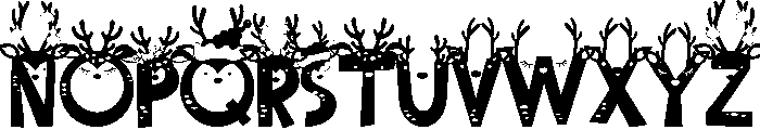 PN Christmas Deer Font UPPERCASE
