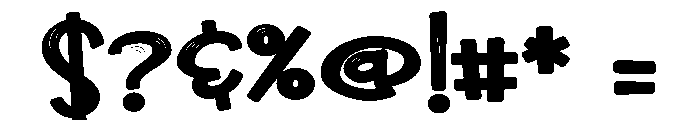 PN Cowberry Scary Expanded Font OTHER CHARS