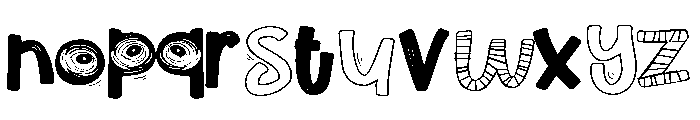 PN Cowberry Scary Expanded Font LOWERCASE