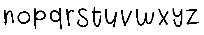 PN Cowberry Scary Print DemiBold Font LOWERCASE