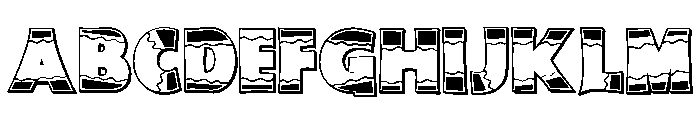 PN Crayonz 3D Too Font UPPERCASE