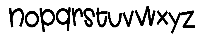 PN Cutesie Condensed Bold Font LOWERCASE