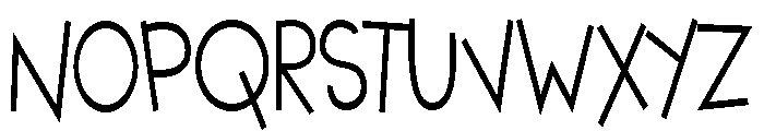 PN Cutesie Condensed Font UPPERCASE