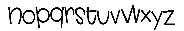 PN Cutesie Condensed Font LOWERCASE