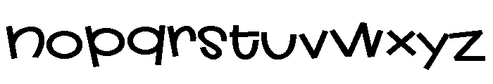 PN Cutesie Expanded Bold Font LOWERCASE