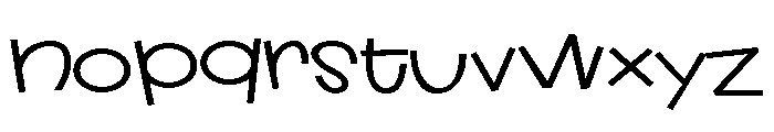 PN Cutesie Expanded Font LOWERCASE