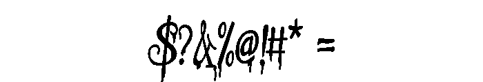 PN Ever Scary Condensed Font OTHER CHARS