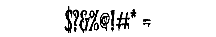 PN Ever Scary Print Condensed Font OTHER CHARS