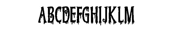 PN Ever Scary Print Condensed Font UPPERCASE