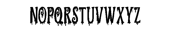 PN Ever Scary Print Condensed Font UPPERCASE