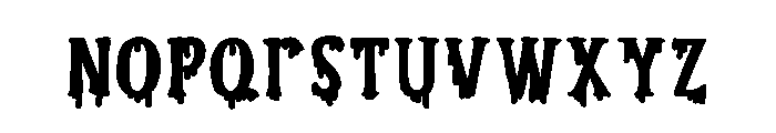 PN Ever Scary Print Expanded Bold Font LOWERCASE