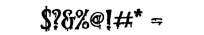 PN Ever Scary Print Expanded Font OTHER CHARS