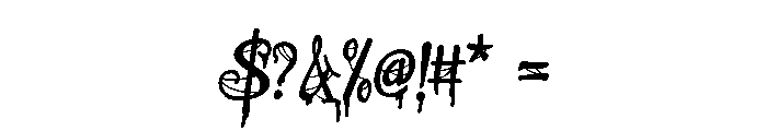 PN Ever Scary Scream Font OTHER CHARS