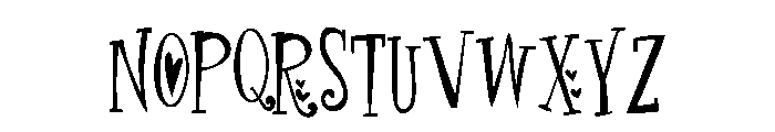 PN Finger-licking Love Condensed Font UPPERCASE
