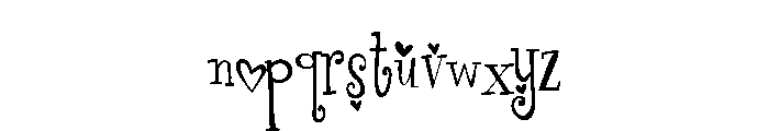 PN Finger-licking Love Condensed Font LOWERCASE